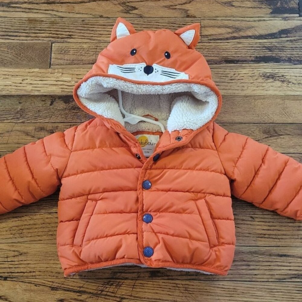Mini Boden Jackets & Coats | Boden Kids Fox Jacket | Color: Blue/Orange |